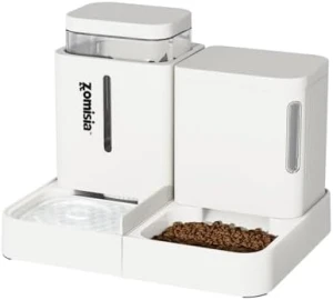 Automatic Cat Feeder and Water Dispenser Set, 2 in 1 Gravity Food Dispenser — Automatic Pet Feeder, ZOMISIA
