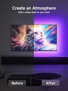 LED Lights for TV, 16.4ft with Music Sync & App Control — LED Strip Lights, KANTUTOE