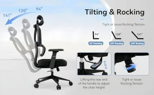 Mesh High Back Ergonomic Office Chair — Smart Chairs, BIKIGIRL