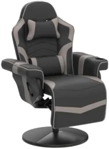 Reclining Gaming Chair with Footrest and Massage — Massage Chairs, LVUYOYO