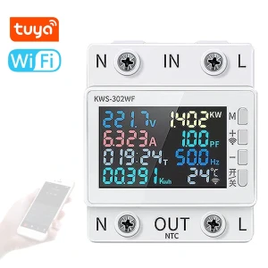 8-in-1 Power Meter with Color Screen — Energy Monitor, KEWEISI