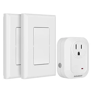 Wireless Wall Switch Remote Control Outlet Kit — Smart Plug, SURAIELEC
