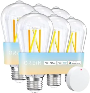 Smart Edison Light Bulbs (4-Pack) — Smart Light Bulb, OREiN