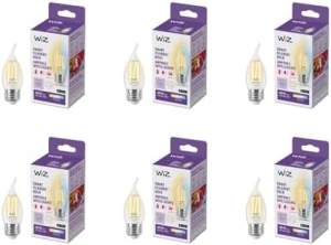 40W BA11 Tunable White Filament LED Smart Candle-Shaped Bulb — Smart Light Bulb, WiZ