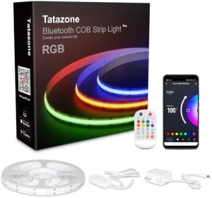 9.84ft Bluetooth RGB COB Led Strip Lights with Remote — LED Strip Lights, Tatazone