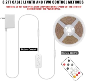 COB Led Strip Lights Max with RF Remote, 16.4ft 3000K CRI93+ Dimmable Ultra Bright Warm White — LED Strip Lights, Tatazone