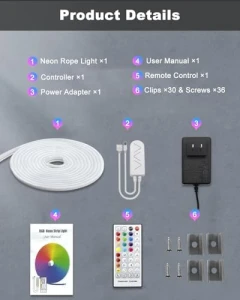 RGBIC LED Strip Lights, 33Ft Neon Rope Lights — LED Strip Lights, echosari