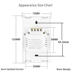 Smart Wall Touch Light Switch (2 Gang) — Smart Switch, Lsliangmei