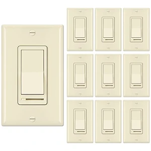 2 Pack Dimmer Light Switch, Universal Lighting Control, Single Pole or 3 Way — Smart Switch, BESTTEN