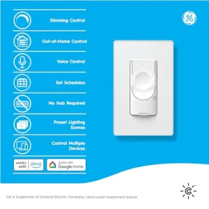 Smart Dimmer Light Switch — Smart Switch, GE
