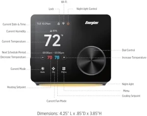 Smart Wi-Fi Programmable Thermostat — Smart Thermostat, Energizer
