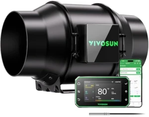 Inline Duct Fan & Temperature Humidity Controller — Smart Fan, VIVOSUN
