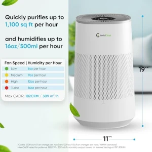 2-in-1 Air Purifier and Humidifier Combo — Air Purifier, InvisiClean