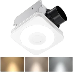 4-in-1 Smart Bathroom Exhaust Fan with Light, Bluetooth Speaker & Humidity Sensor — Smart Fan, OREiN
