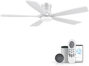 Smart Flush Mount Ceiling Fan with Lights and Remote — Smart Fan, GentleBreeze Store