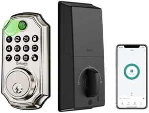 3 in 1 Door Lock with Fingerprint, WiFi, Keyless Entry Smart Deadbolt, 2K HD Camera — Smart Lock, GHome Smart