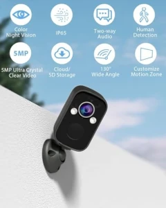 2.4G Security Cameras Wireless Outdoor with AI Motion Detection — Security Camera, Rraycom