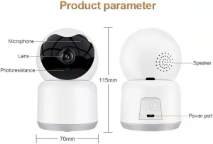 Indoor Pan-Tilt Smart Security Camera with Motion Tracking — Security Camera, Bawofu