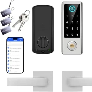 Smart Fingerprint Door Lock with Handle Set — Smart Lock, BEBASIA