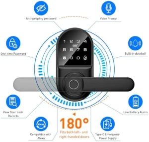 Smart Keypad Door Lock with Handle — Smart Lock, Bog fang