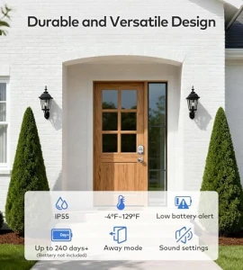 WiFi Smart Keyless Entry Door Lock with Handle — Smart Lock, TEEHO