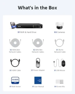 4K PoE Security Camera System with Dual Lens, 180° Wide Angle — Security Camera, Annke
