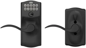Camelot Keypad Lock with Lever Handle — Smart Lock, SCHLAGE