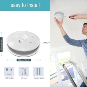 1080P Indoor Security Camera with Smoke Detector — Security Camera, Huxuoit