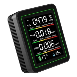 5-in-1 WiFi Air Quality Detector — Air Quality Monitor, Zunate