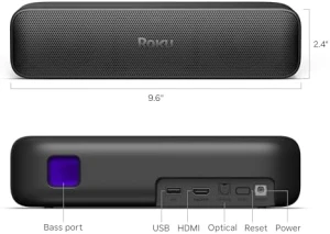 2-in-1 TV Soundbar with Built-in 4K/HDR Streaming, Premium Speakers, & Enhanced Speech Clarity — Sound Bar, Roku