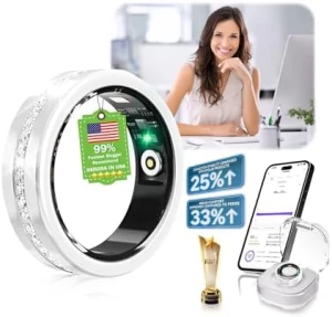 Diamond Smart Ring and Wireless Charging Case — Smart Ring, MSDQQTIY