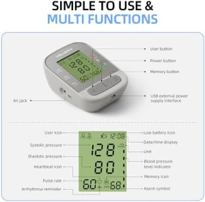 Upper Arm Blood Pressure Cuff, Blood Pressure Monitor for Kids & Adult, Small Cuff 7"-9", Medium/Large Cuff 9"-17",... — Blood Pressure Monitor, VOLUETH