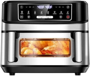 Dual Zone Air Fryer Oven with Divider — Air Fryer, Emphsism