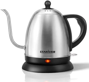 Electric Gooseneck Kettle, 1L Water Boiler, BPA-Free, Pour Over Tea Pot Stainless Steel — Electric Kettle, Stariver