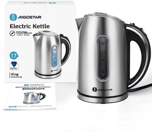Electric Kettle Stainless Steel, 1.7 Liter Cordless Tea Kettle — Electric Kettle, Aigostar
