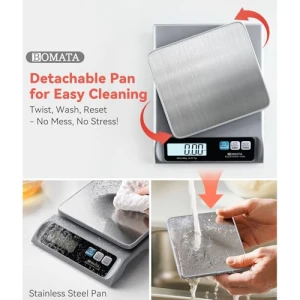 Food Scale with Removable Stainless Steel Pan — Kitchen Gadgets, BOMATA