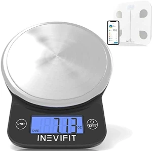 Smart Bluetooth Scale & Digital Kitchen Scale Fitness Bundle — Smart Scale, INEVIFIT