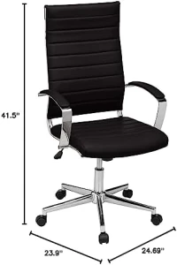 High-Back Swivel Office Chair with Lumbar Support — Smart Chairs, Amazon Basics