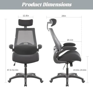 Big and Tall Ergonomic Executive Chair with Wide Seat — Smart Chairs, BOLISS