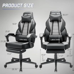 Gaming Chair with Footrest — Smart Chairs, LEMBERI