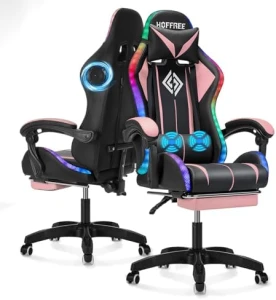 RGB Gaming Chair with Bluetooth Speakers and LED Lights — Smart Chairs, VANSPACE