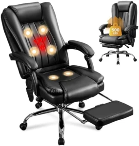 Vibration & Heat Massage Office Chair with Foot Rest — Massage Chairs, KWKSV