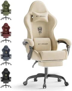 Gaming Chair with Footrest Massage Lumbar Cushion — Smart Chairs, Generic