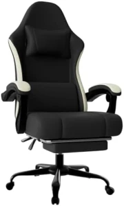 Massage Gaming Chair with Lumbar Support and Footrest — Smart Chairs, Bstyjqxh