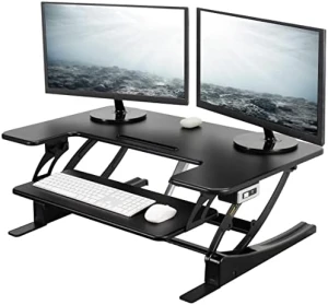 Electric Height Adjustable Stand Up Desk Converter — Standing Desk, VIVO