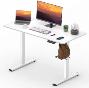 Large Height Adjustable Standing Desk with Cable Management — Standing Desk, FitStand