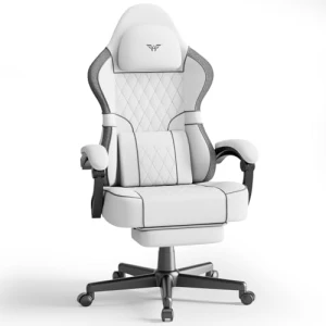 Leather Ergonomic Gaming Chair with Footrest and Linkage Armrest — Smart Chairs, Ferghana