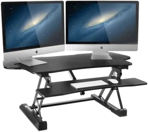 Electric Standing Desk Converter for Dual Monitors — Standing Desk, Mount-It!