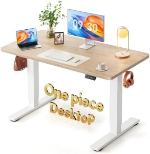 One-Piece Standing Desk 48 x 24 Electric Height Adjustable Computer Desk — Standing Desk, CubiCubi