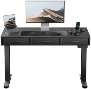 Electric Standing Desk with Drawers — Standing Desk, HUANUO